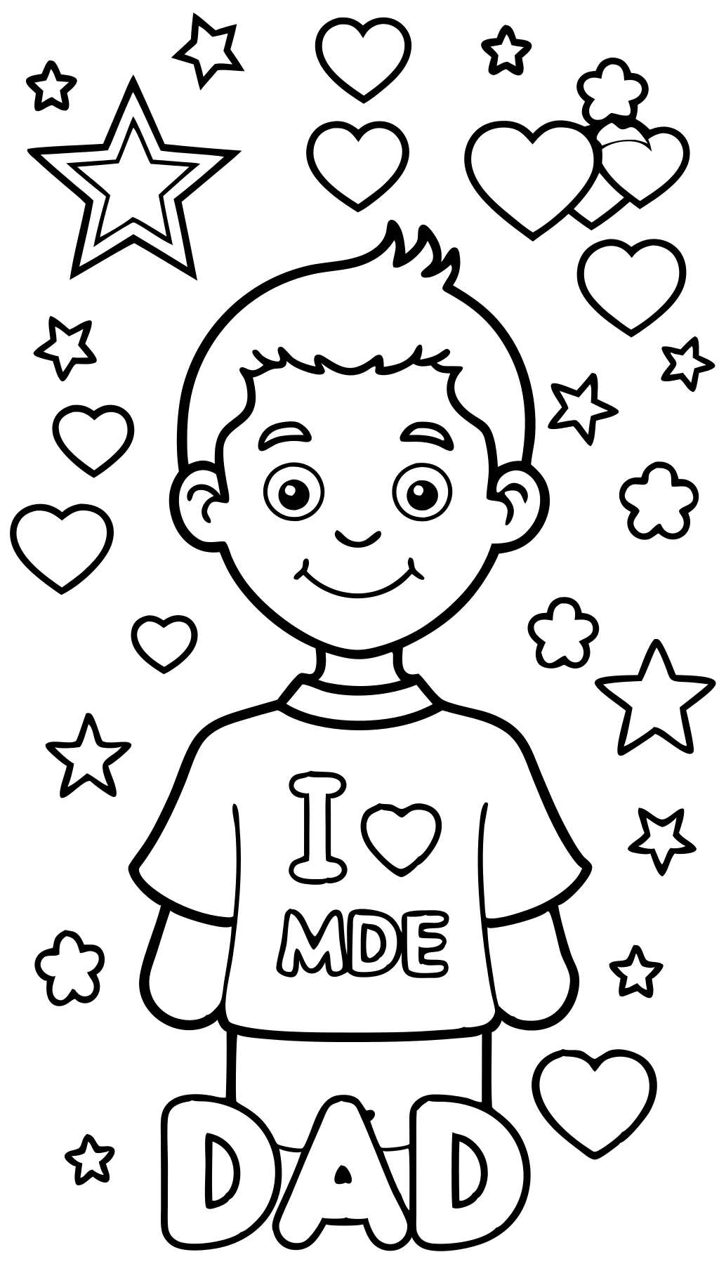 i love dad coloring pages